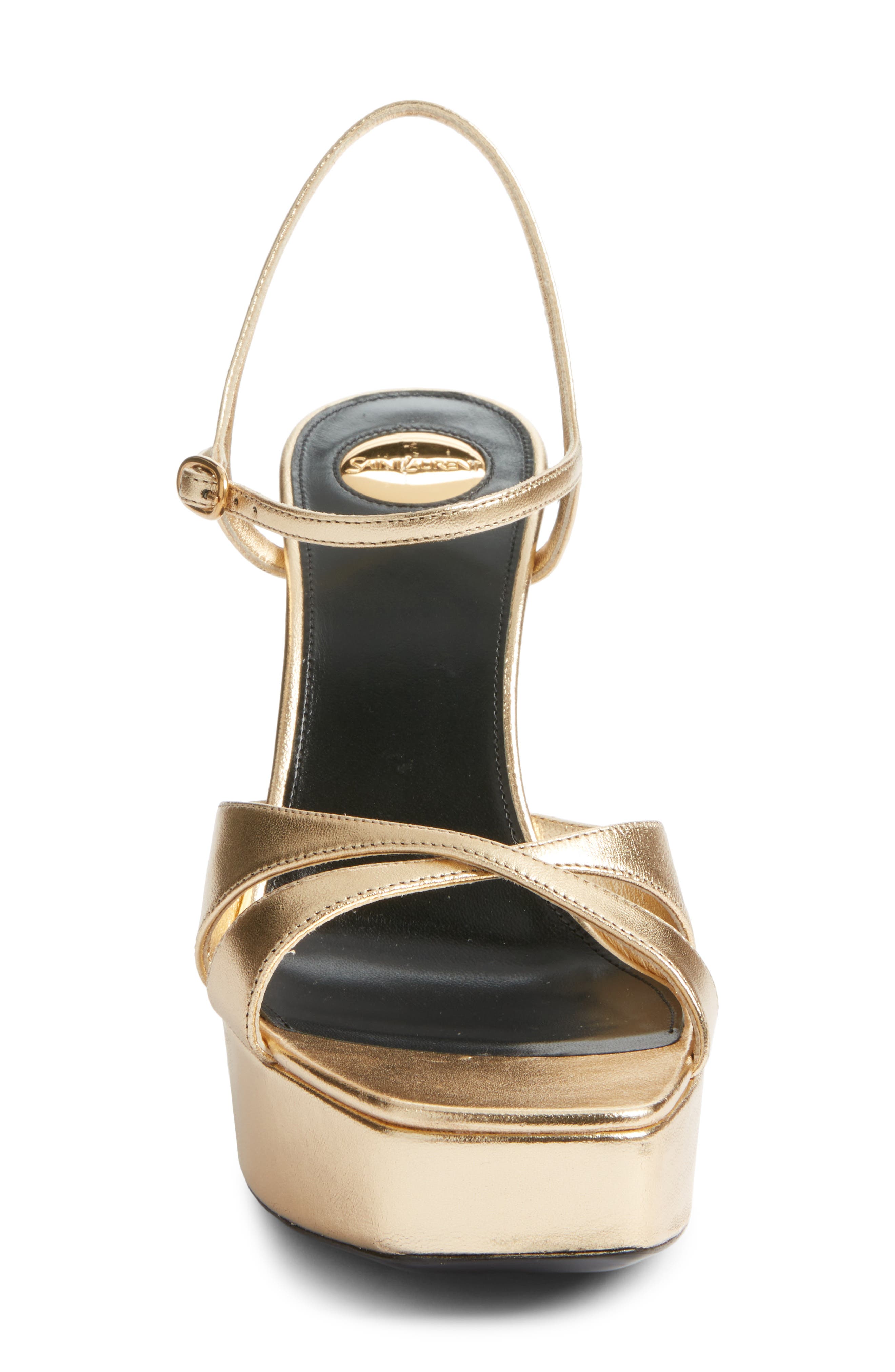 Saint Laurent Debbie Platform Sandal, Alternate, color, Egypt Gold
