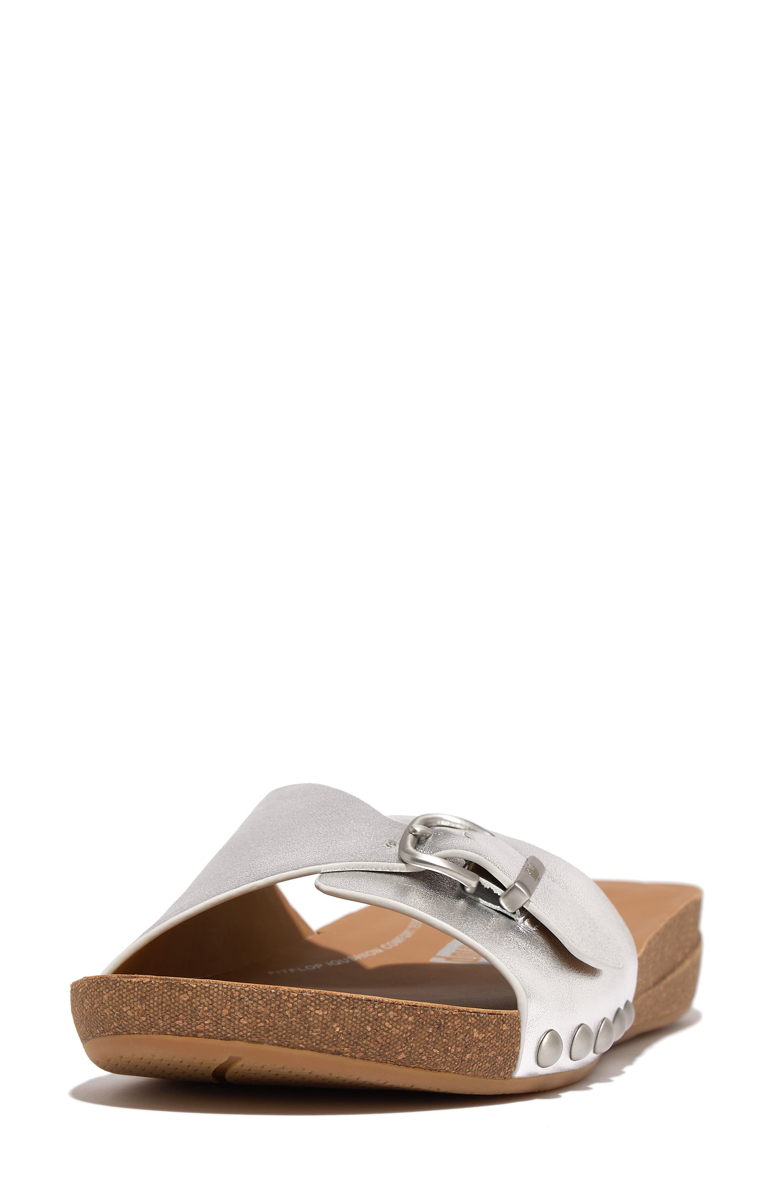 FitFlop iQushion Slide Sandal, Alternate, color, Silver