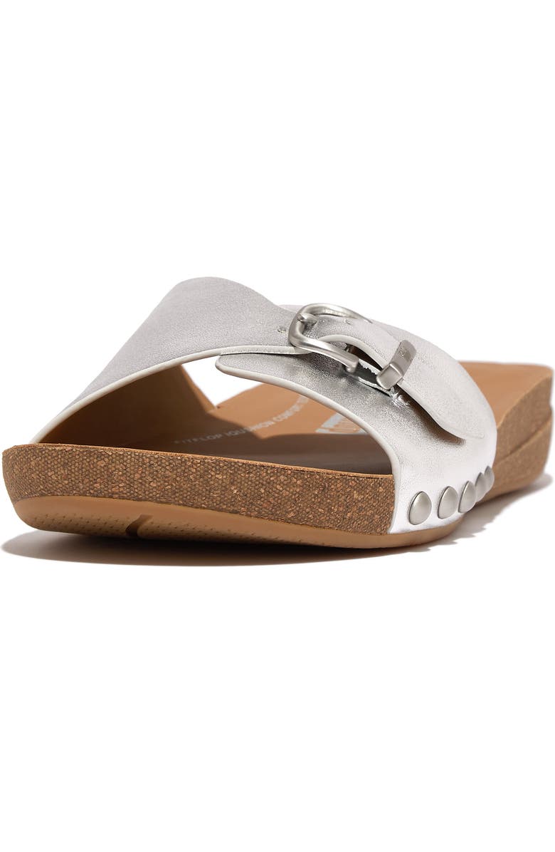 FitFlop iQushion Slide Sandal, Alternate, color, Silver