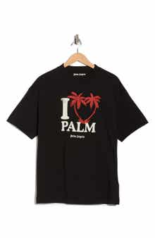 Palm Angels I Heart Palm Logo Graphic Cotton T-Shirt