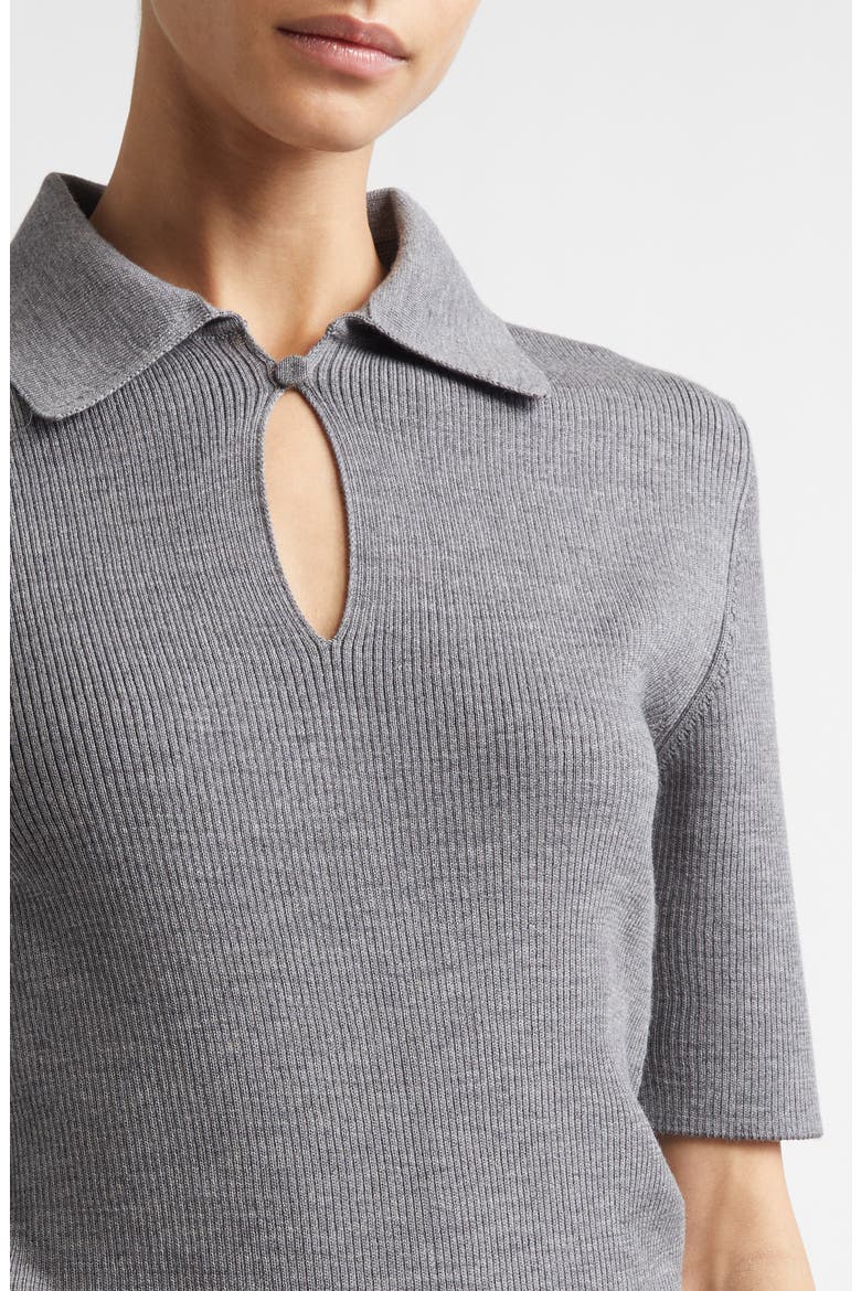 Virgin Wool Polo, Alternate, color, LONDON FOG