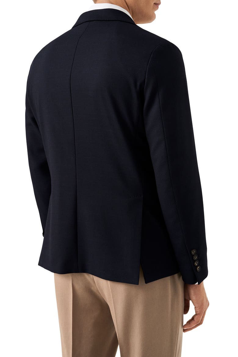Lana Tailored Fit Navy Tech Soft Wool Blazer, Alternate, color, NAVY
