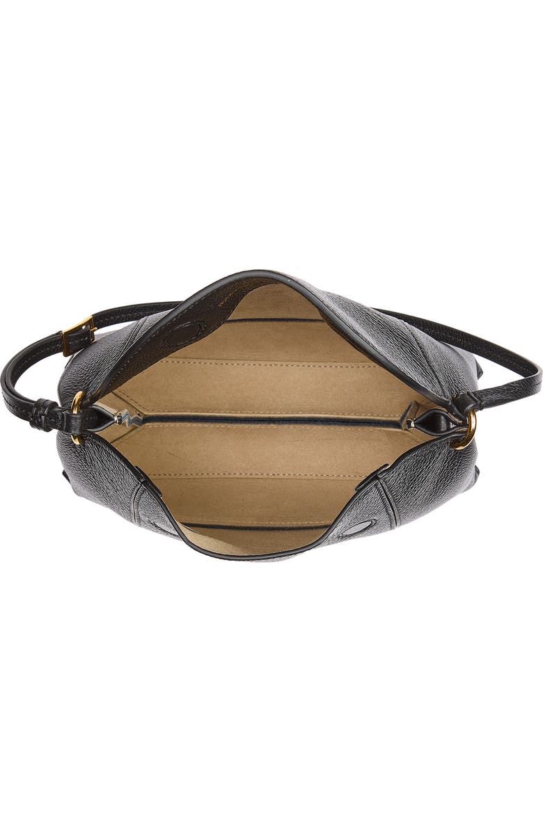 Wandler Penelope Slouch Leather Crossbody Bag, Alternate, color, Black Crust