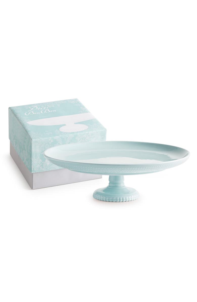 Rosanna Large Rimmed Porcelain Cake Stand Pedestal, Main, color,