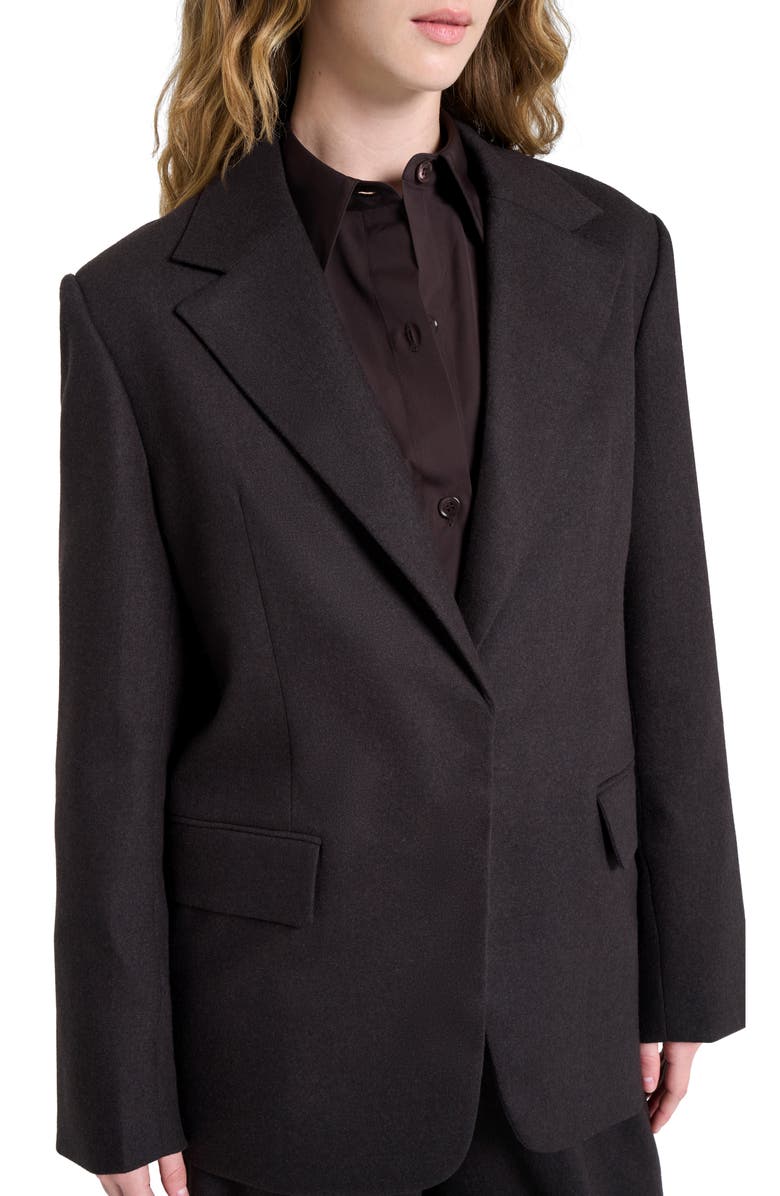 TWP Jillian Stretch Wool & Cashmere Blazer, Alternate, color, Chocolate