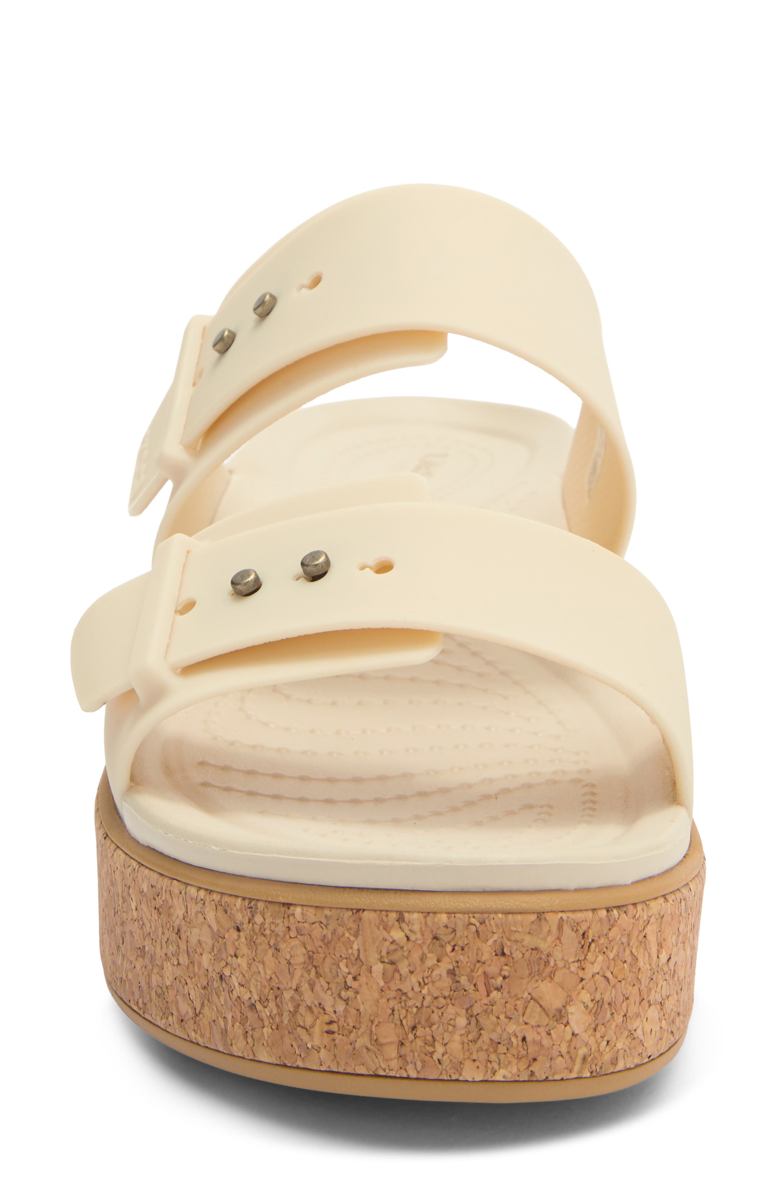 Brooklyn Buckle Wedge Slide Sandal, Alternate, color, FRAPPE