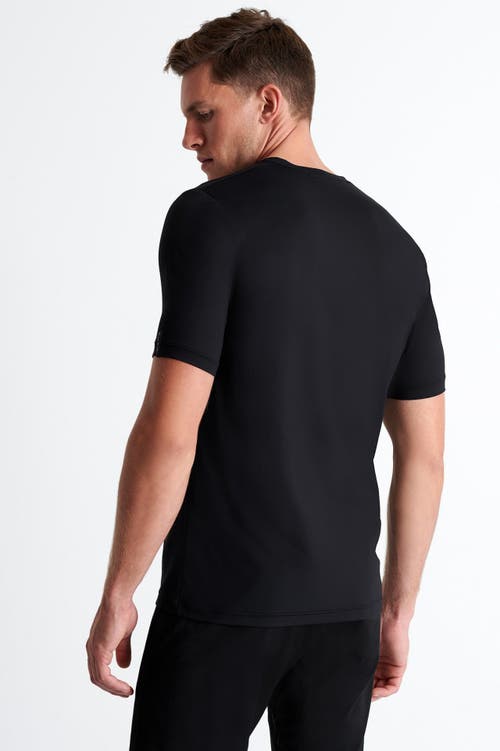 Shan Microfiber Crew Neck T-shirt In Black