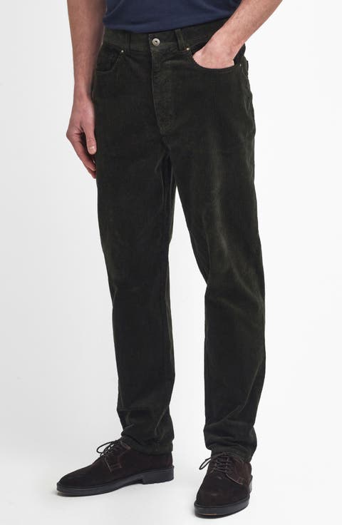 Straight Leg Cotton Stretch Corduroy 5-Pocket Pants