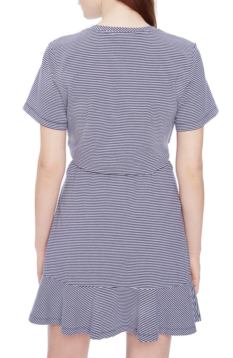 Parker Annika Stripe Stretch Cotton Minidress, Alternate, color, 
