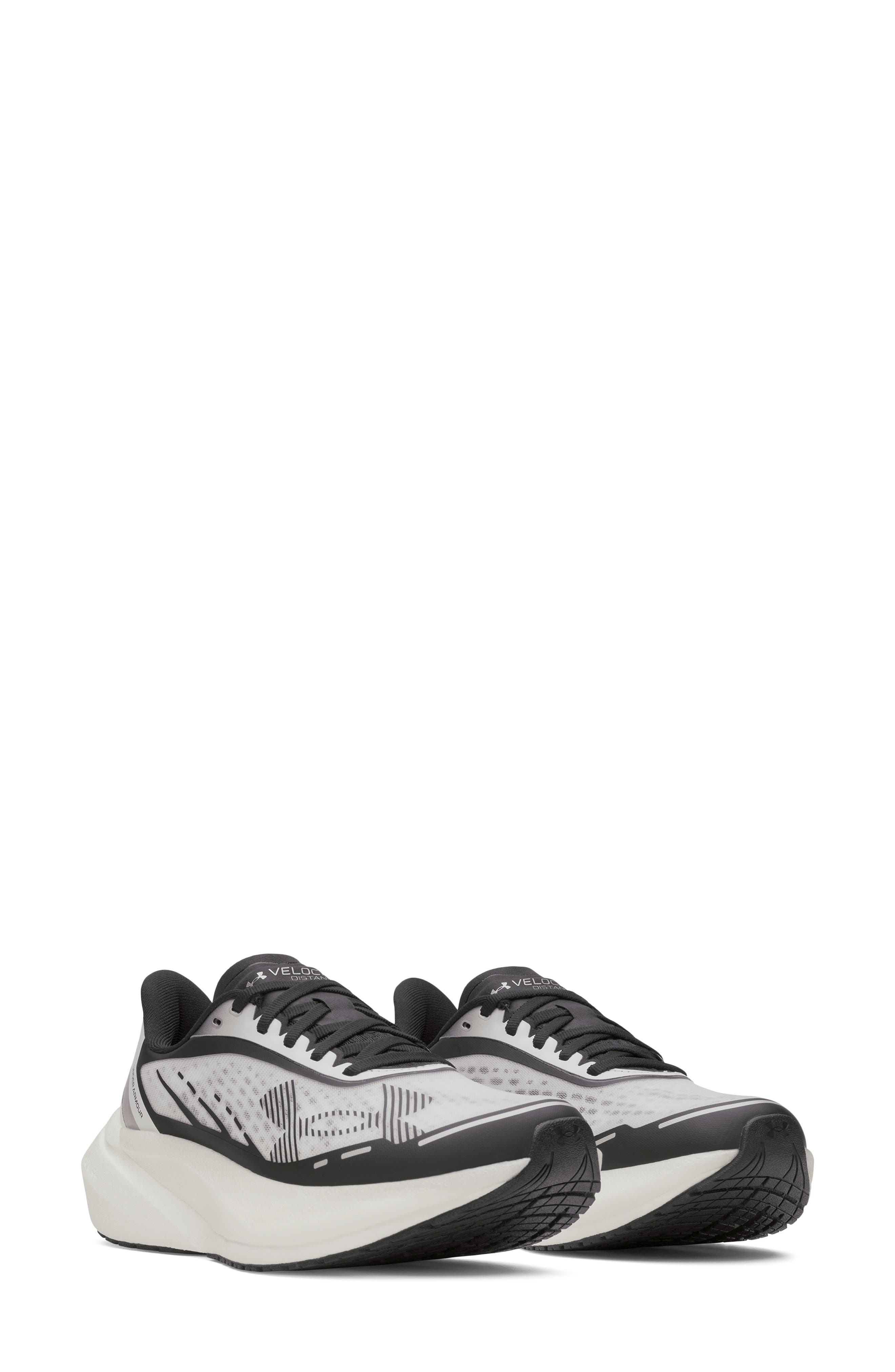 UA Velociti Distance Running Shoe, Main, color, WHITE / WHITE / BLACK