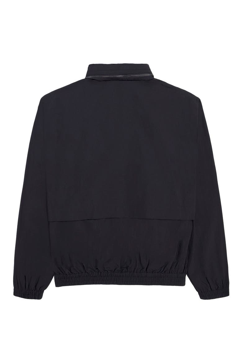 Reflective Diagonal Windbreaker Jacket, Alternate, color, BLACK