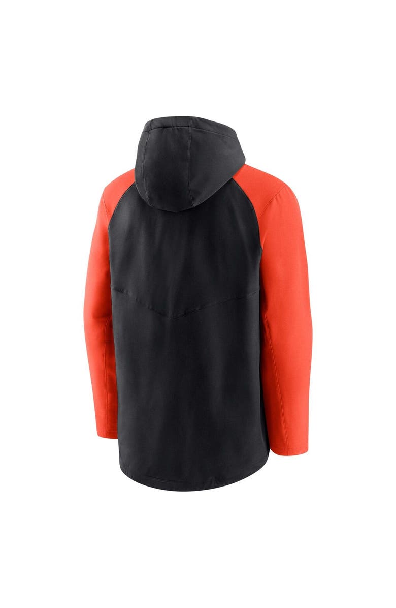 Nike Men's Nike Black/Orange San Francisco Giants Authentic Collection Performance Raglan Full-Zip Hoodie, Alternate, color, 