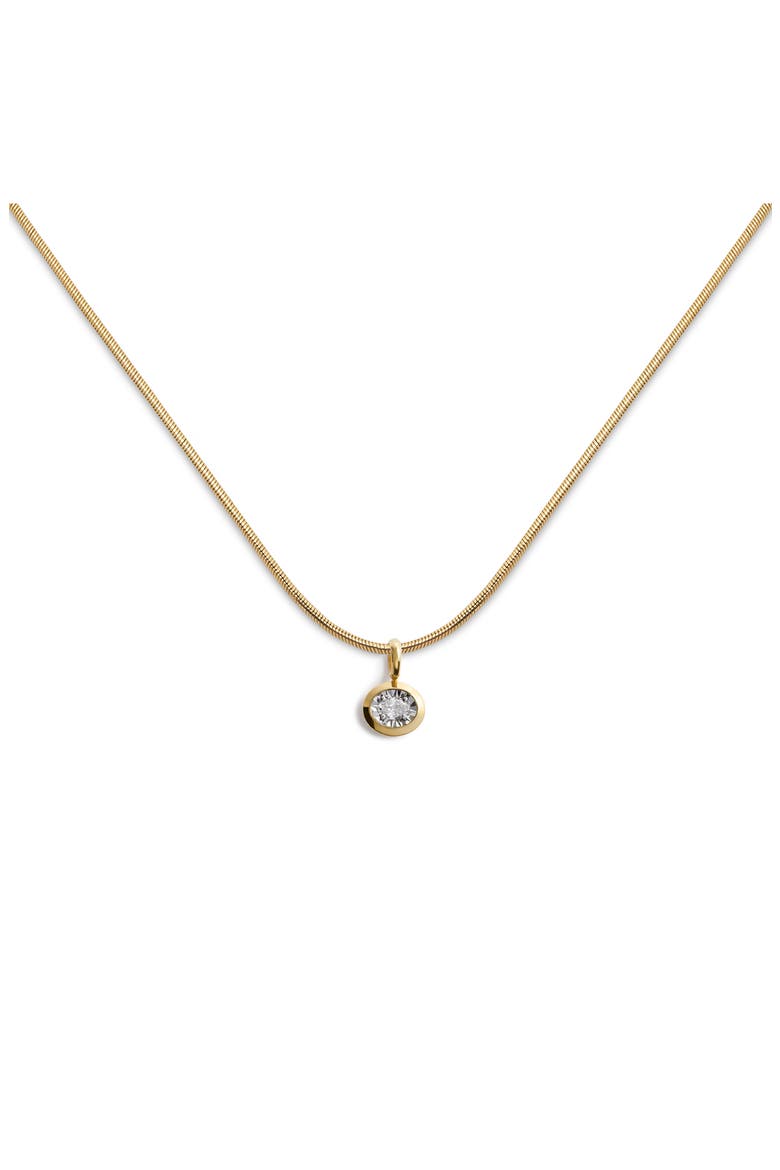 Diamond Essentials 18k Gold Vermeil Lab Grown Diamond Necklace, Main, color, 18K GOLD VERMEIL