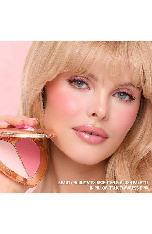 Charlotte Tilbury Pillow Talk Soulmates Airbrush Flawless Finish Brightening & Blur Blush Powder Pal In Pillow Talk Flawless Pink