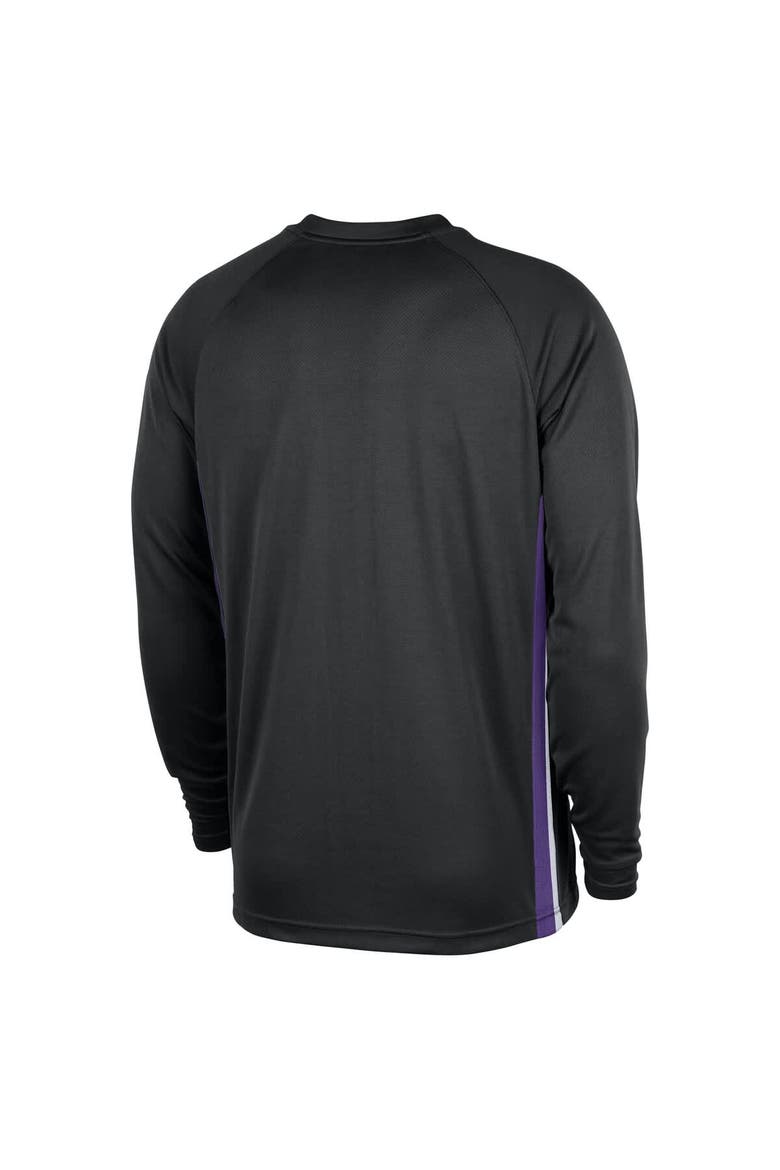 Men's Nike Black Sacramento Kings 2025/26 Authentic Pre-Game Legend Dri-FIT Long Sleeve Shooting Shirt, Alternate, color, Black