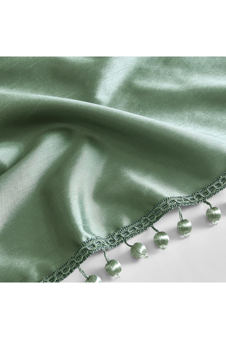Imperial Faux Silk Waterfall Window Valance, Alternate, color, Sage