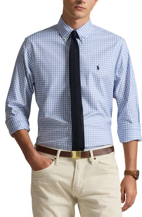 Classic Fit Performance Twill Button-Down Shirt