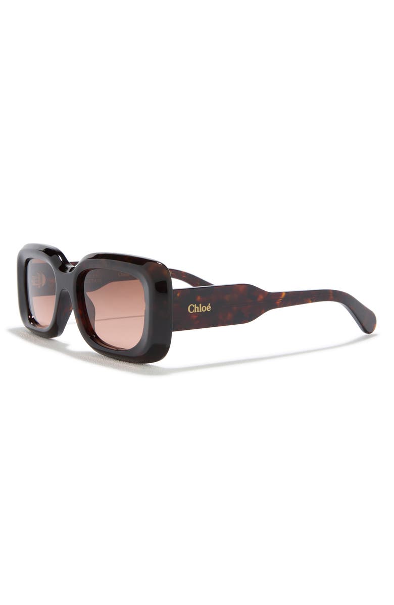 Chloé 51mm Square Sunglasses, Alternate, color, Havana Havana Copper