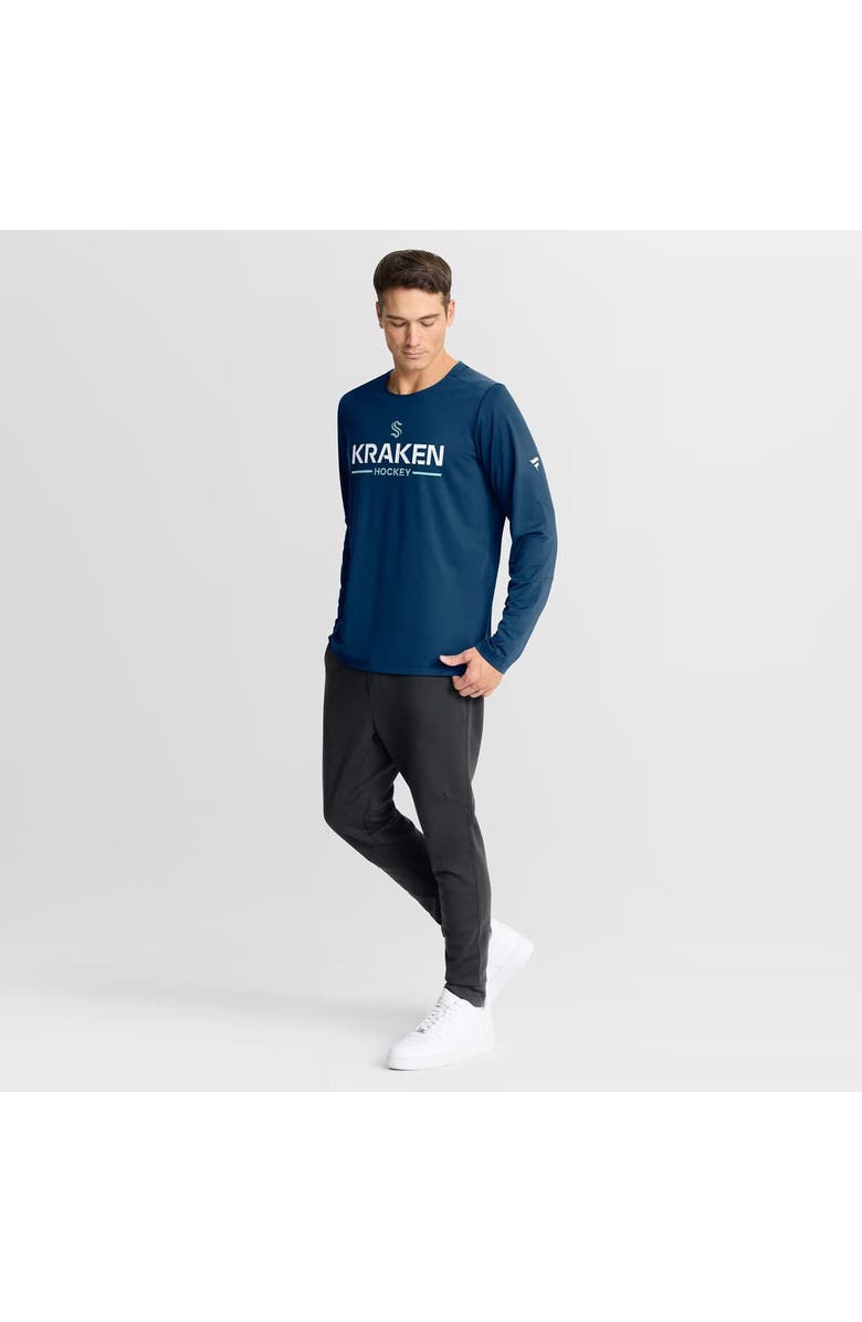FANATICS Men's Fanatics Navy Seattle Kraken Authentic Pro Rink Tech Long Sleeve T-Shirt, Alternate, color, Navy