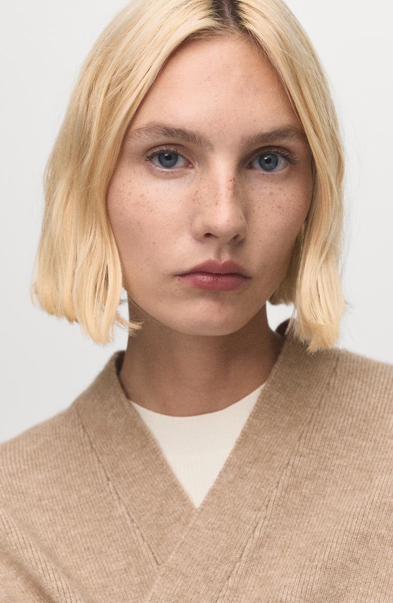 MANGO Long Sweater Coat, Alternate, color, Light/ Pastel Grey