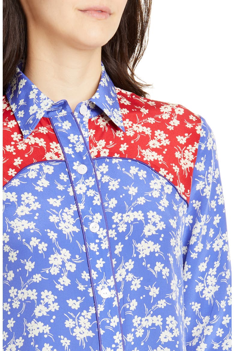Kate Silk Western Shirt, Alternate, color, COMBO WILDFLOWER