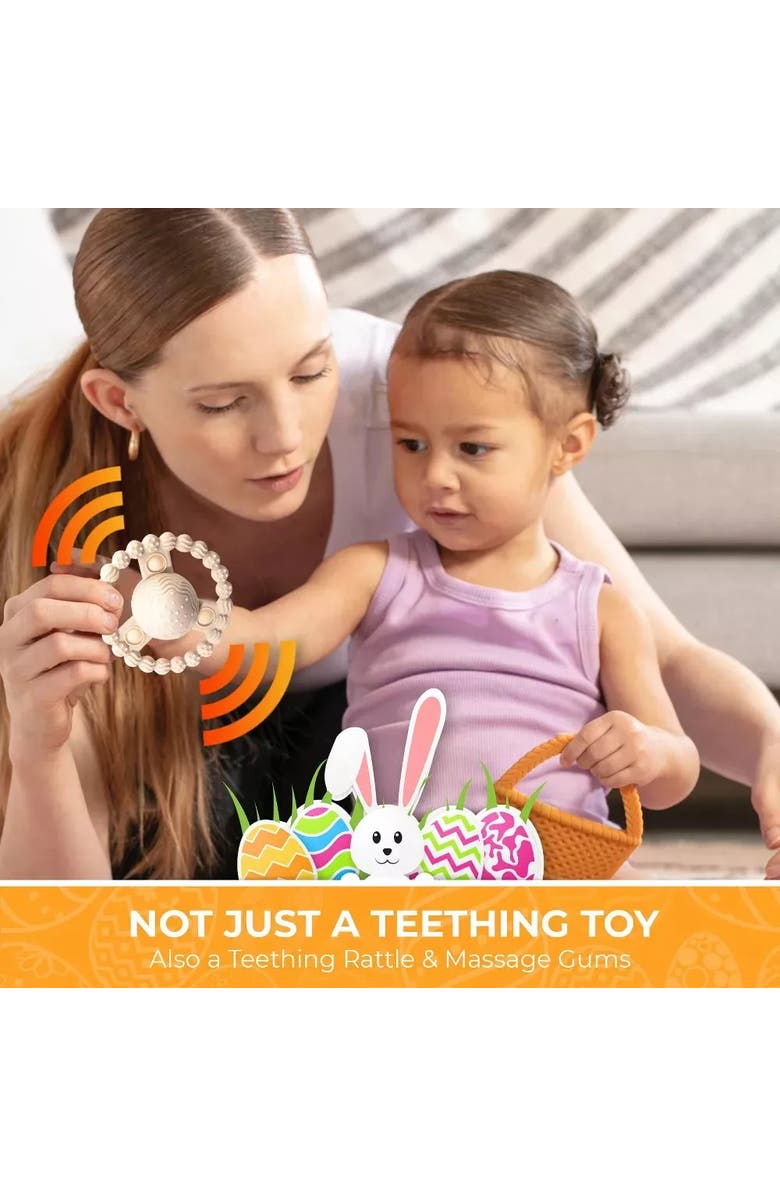 Sperric Easter Plush  Basket and Baby Teethers 13-Piece Set, Alternate, color, Neutral