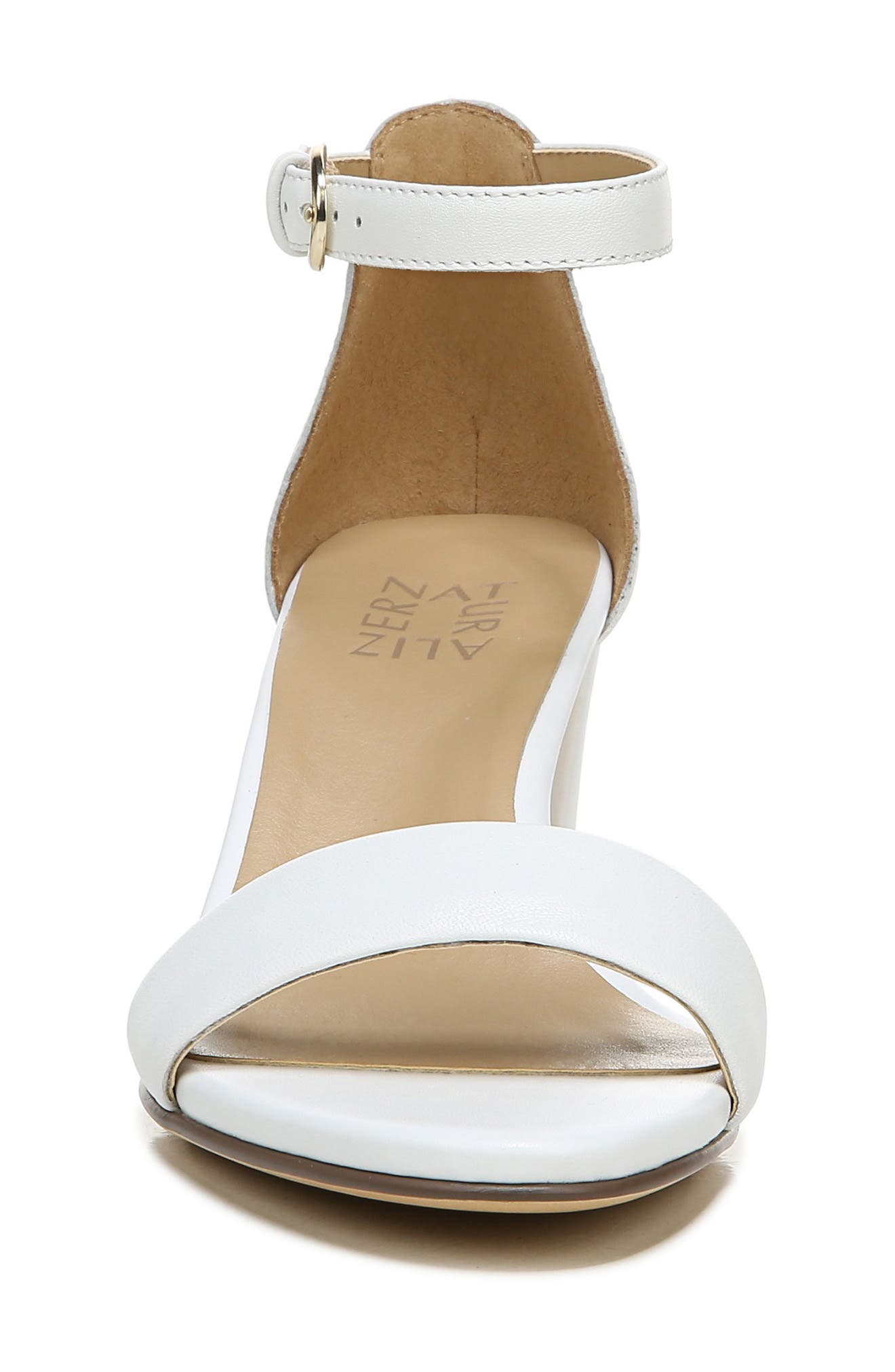 Naturalizer Vera Ankle Strap Sandal, Alternate, color, White Leather