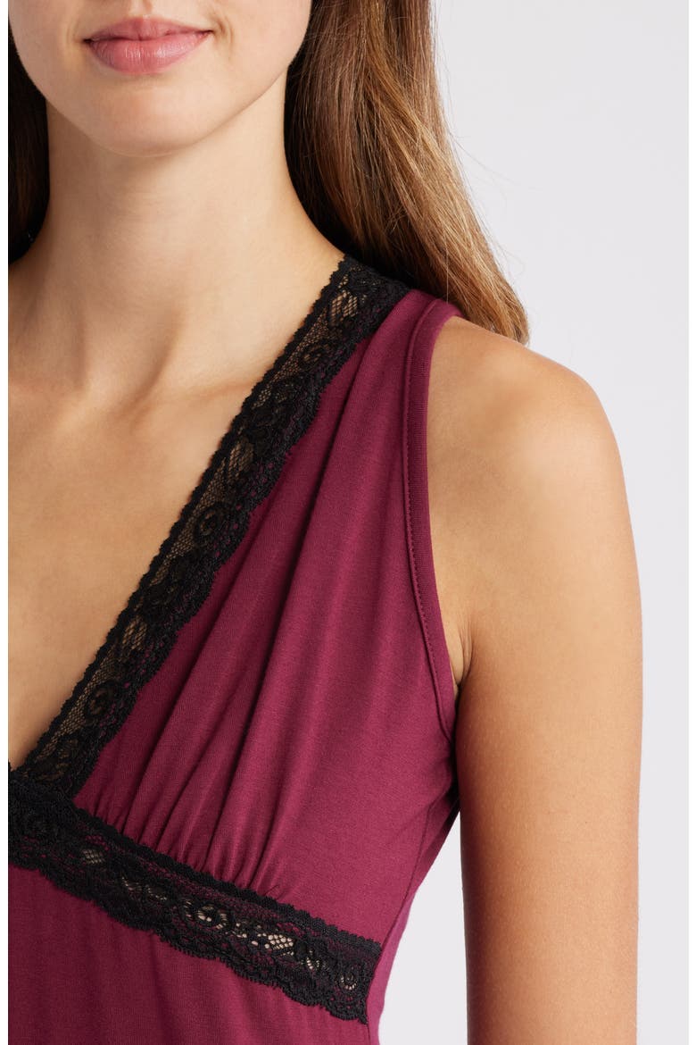 Lace Inset Tank, Alternate, color, BURGUNDY
