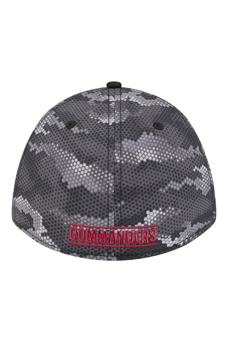 Men's New Era  Black Washington Commanders Camo A-Frame 39THIRTY Flex Hat, Alternate, color, Black