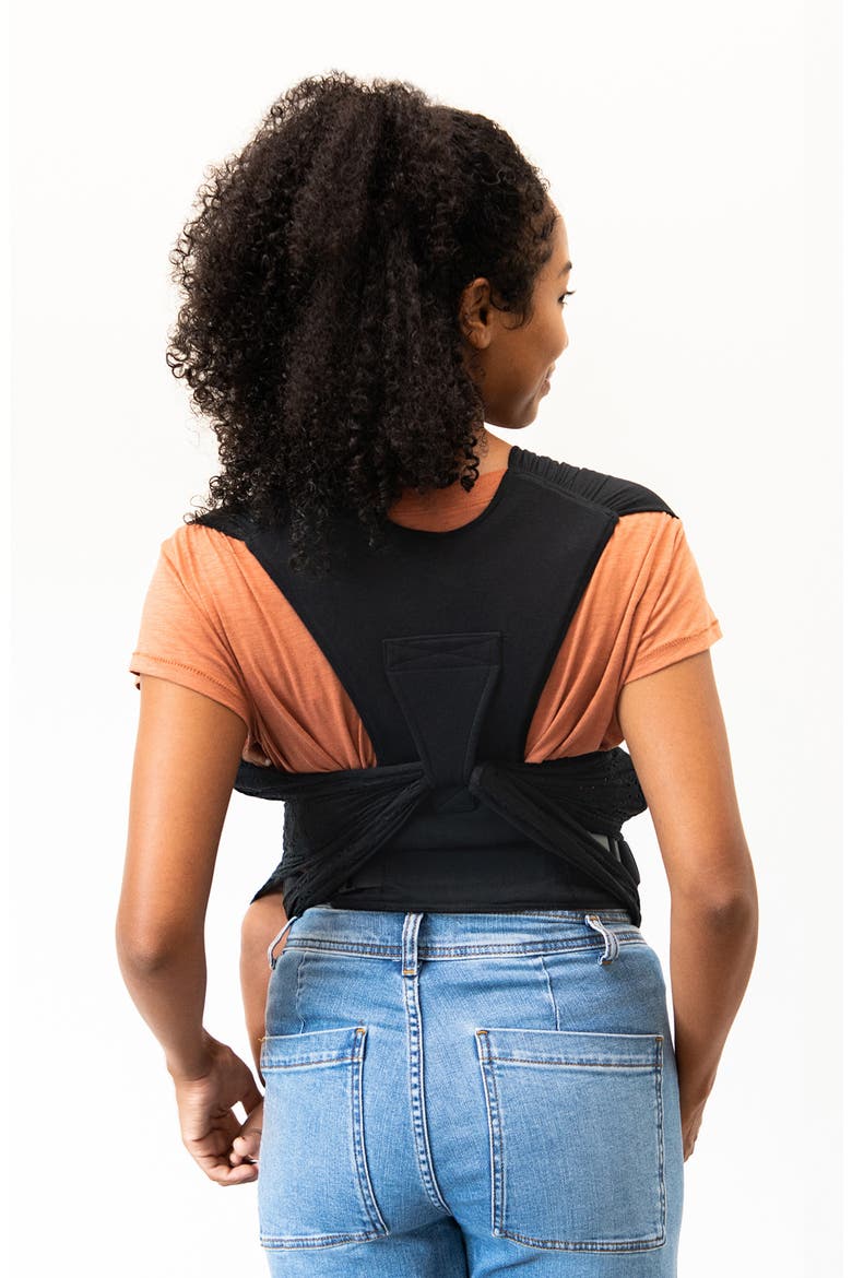 Embroidered Eyelet Easy-Wrap Baby Carrier, Alternate, color, BLACK