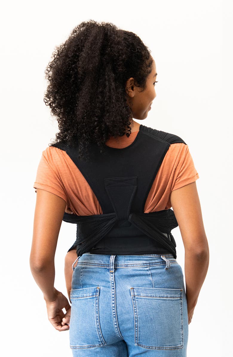 MOBY Embroidered Eyelet Easy-Wrap Baby Carrier, Alternate, color, Black