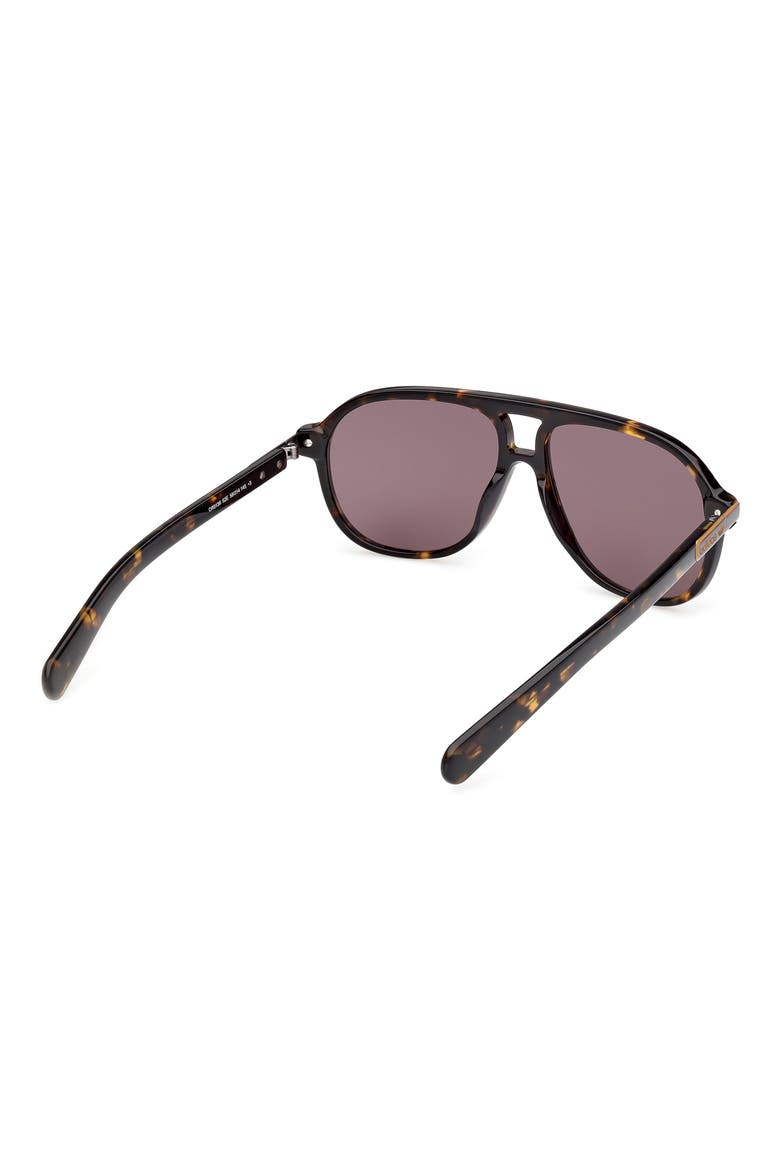 58mm Pilot Sunglasses, Alternate, color, DARK HAVANA / BROWN