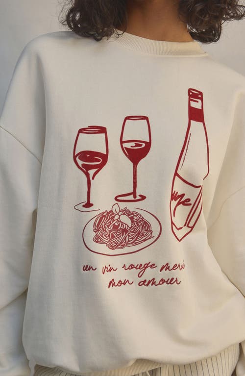 Next Red Wine Flocked Sweatshirt