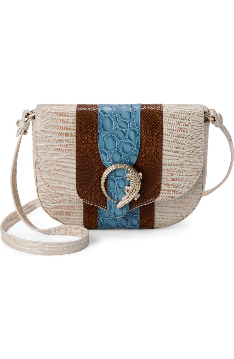 Brahmin Portia Leather Crossbody Bag, Main, color, Blue
