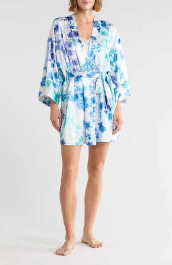 Lucille Print Satin Wrapper