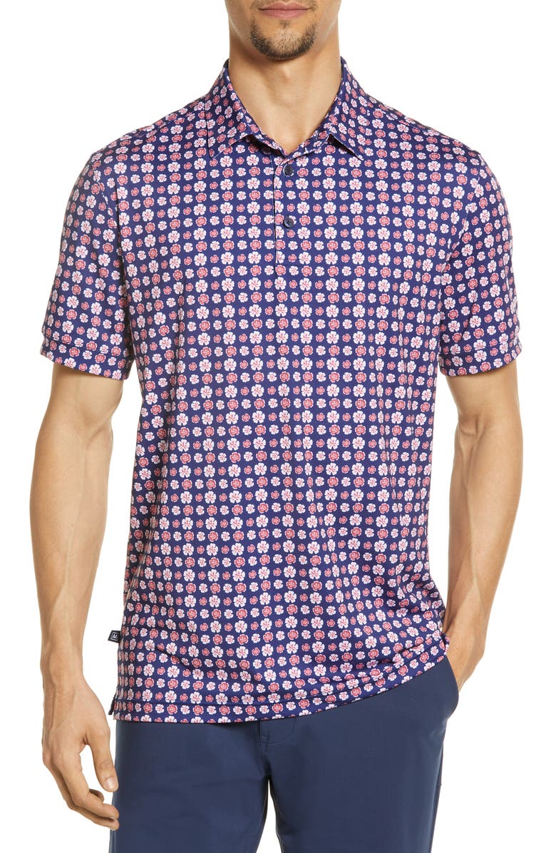 Mizzen+Main Versa Floral Performance Golf Polo, Main, color, 