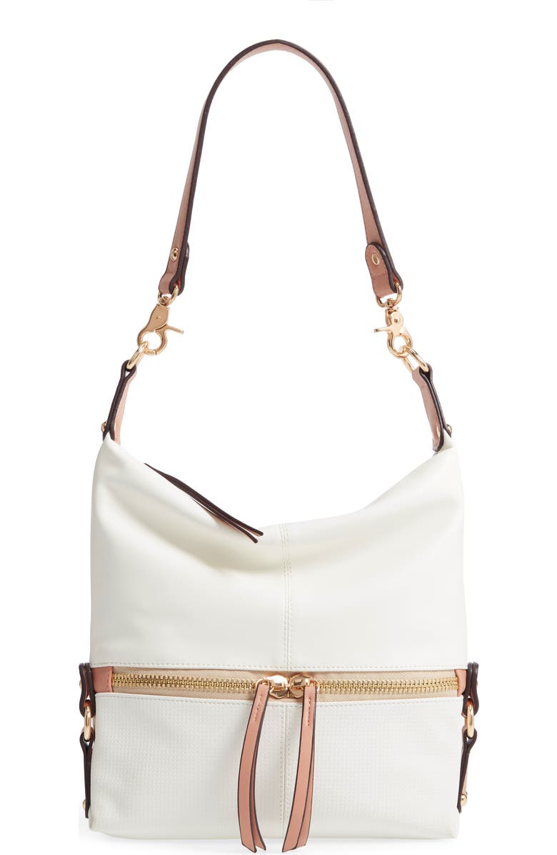 Sondra Roberts Faux Leather Hobo, Main, color,