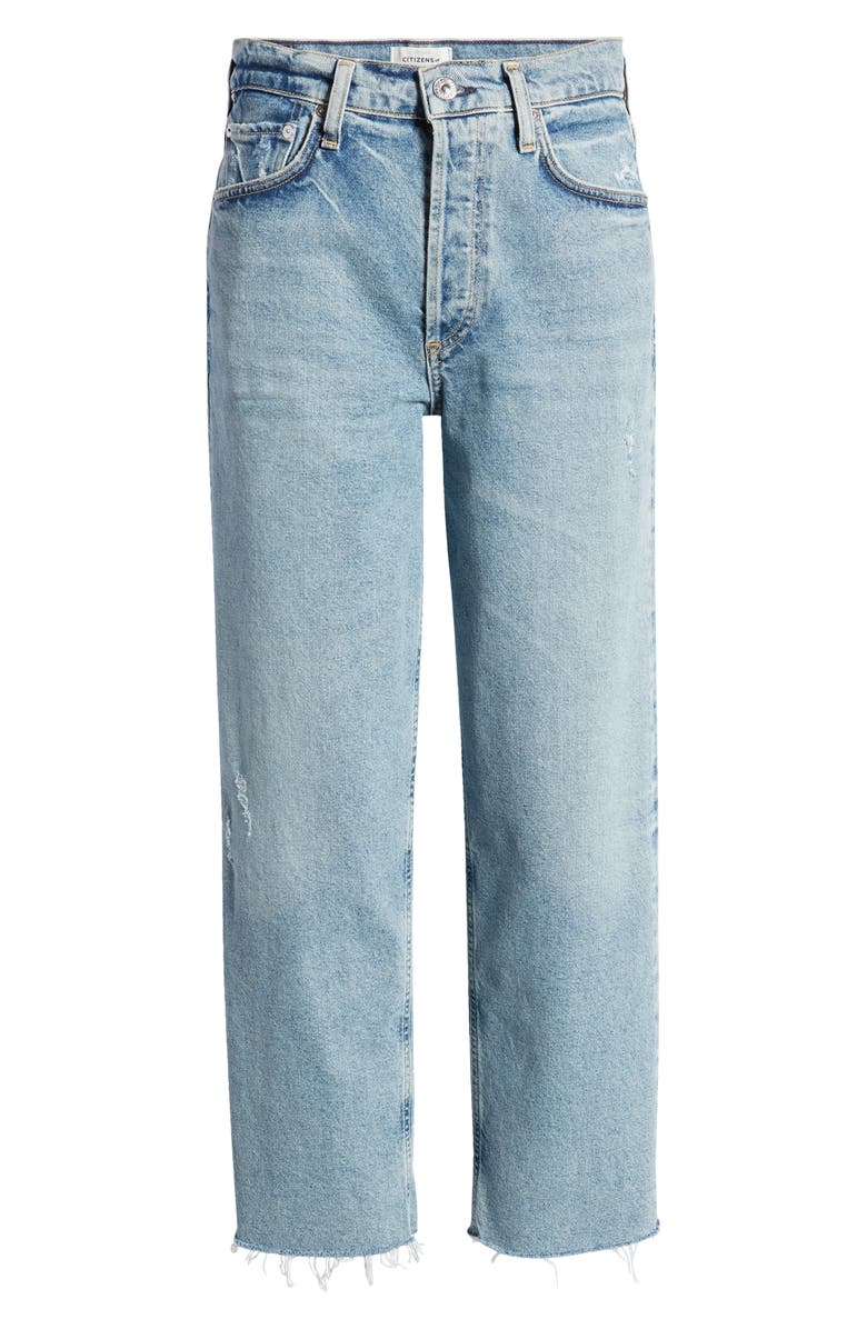 Citizens of Humanity Florence High Waist Wide Straight Leg Jeans, Alternate, color, 