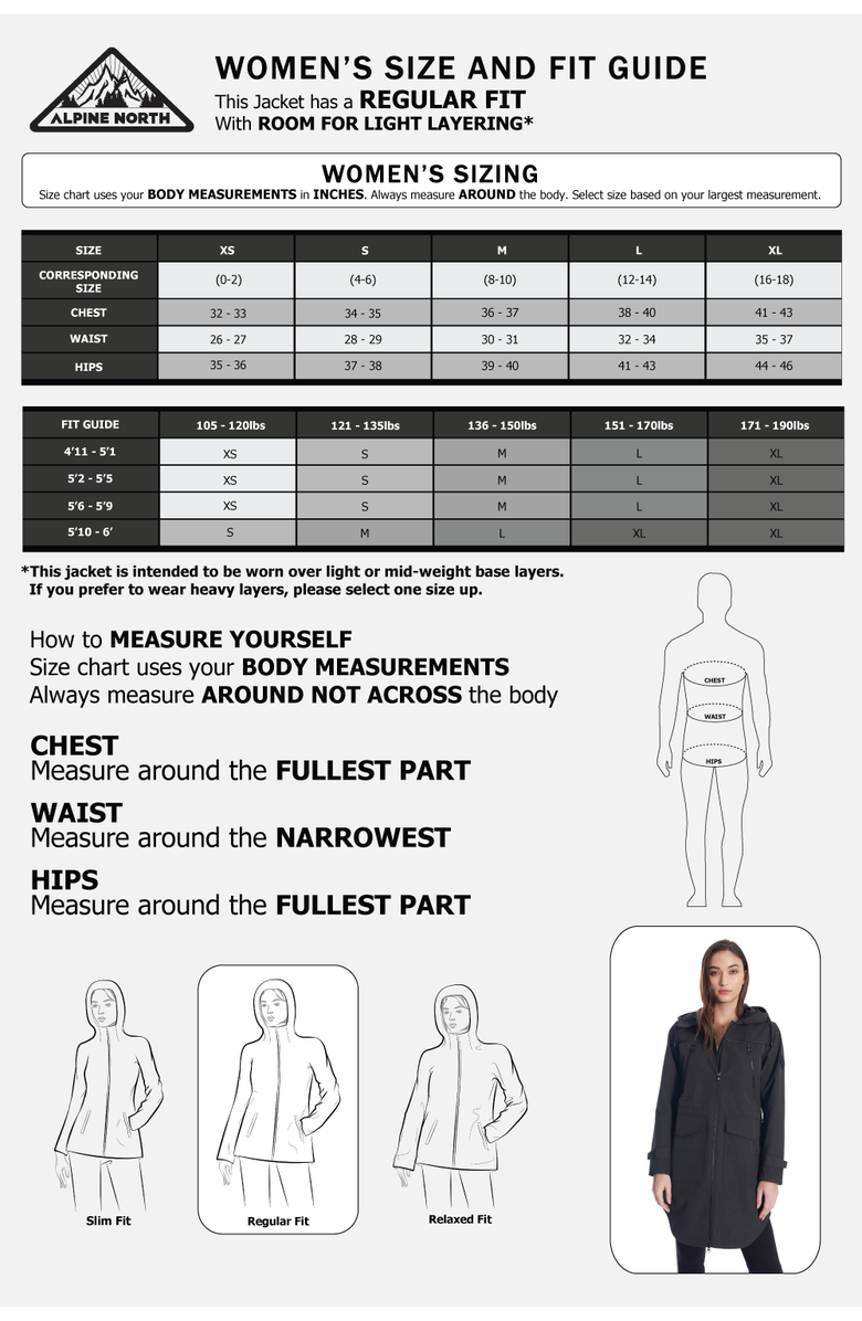 Alpine North Kusawa - Mid-length Hooded Drawstring-Waist Raincoat, Alternate, color, Black