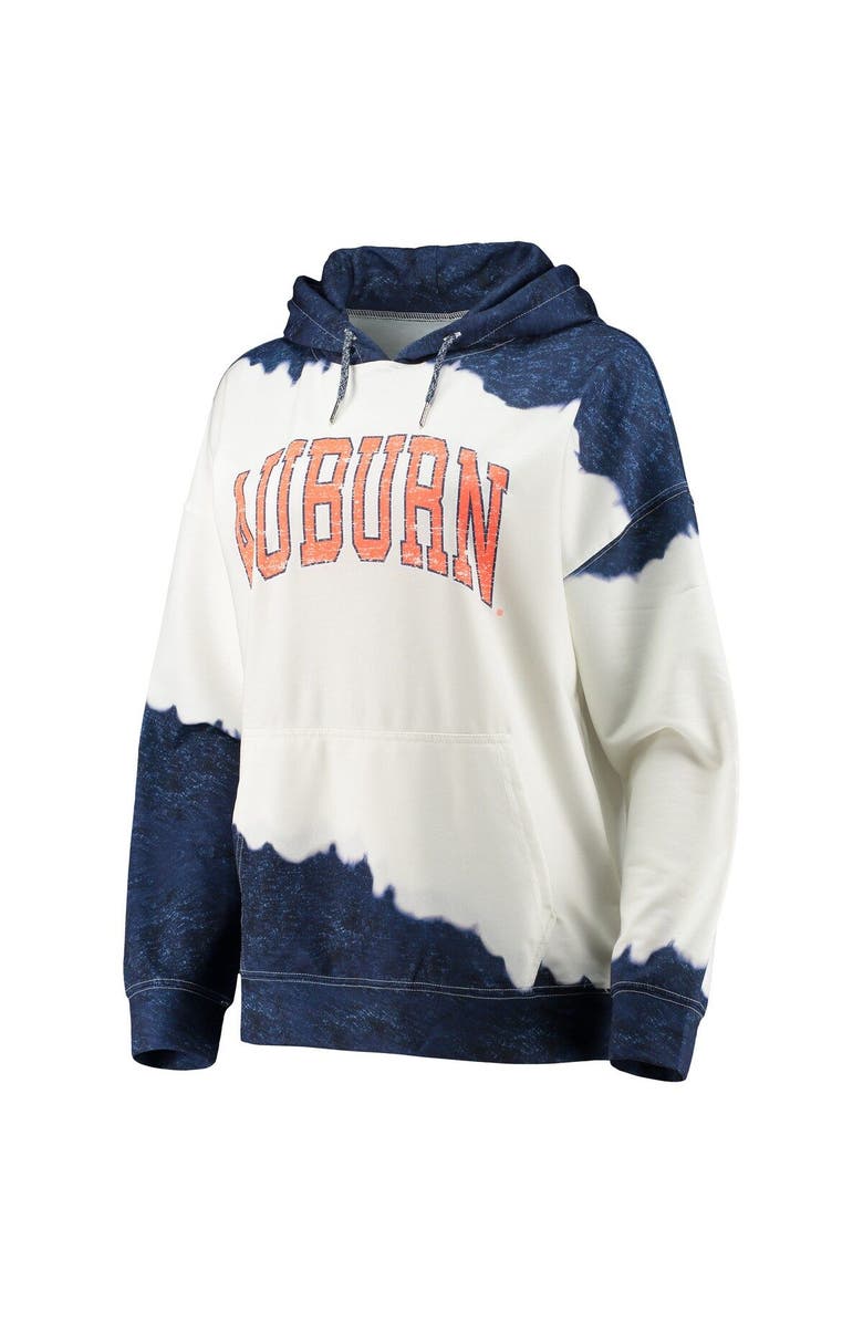 GAMEDAY COUTURE Women's Gameday Couture White/Navy Auburn Tigers For the Fun Double Dip-Dyed Pullover Hoodie, Alternate, color, 