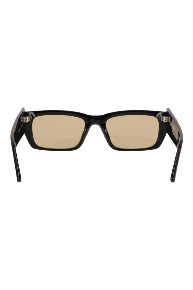 Palm Rectangular Sunglasses, Alternate, color, BLACK - YELLOW