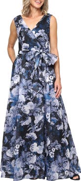 Alex Evenings Floral Print Sleeveless Maxi Dress