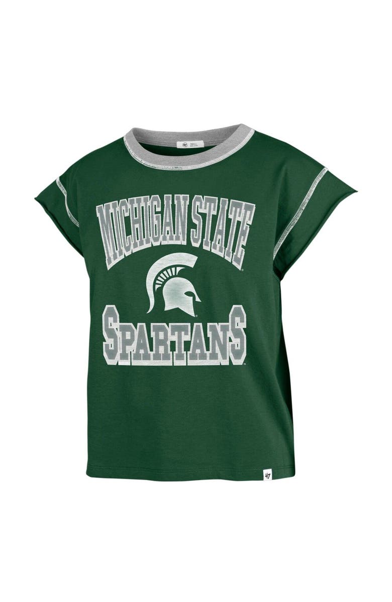 '47 Women's '47 Green Michigan State Spartans Sound Up Maya Cutoff T-Shirt, Alternate, color, 
