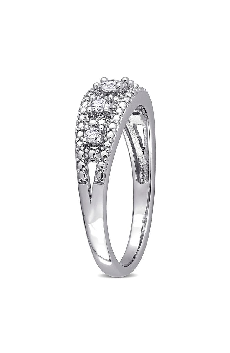 DELMAR Diamond Semi Eternity Ring - 0.24ct., Alternate, color, White Gold