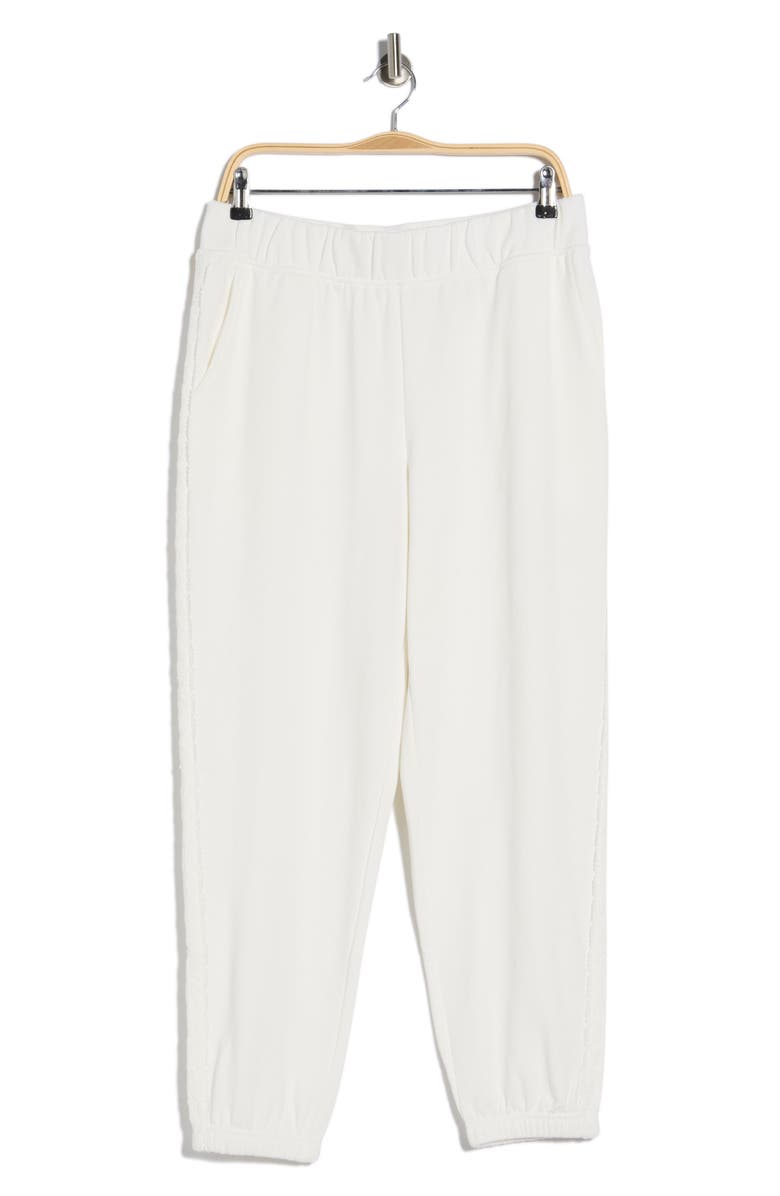 YOGALICIOUS Stone Wash Lace Trim Joggers, Main, color, 