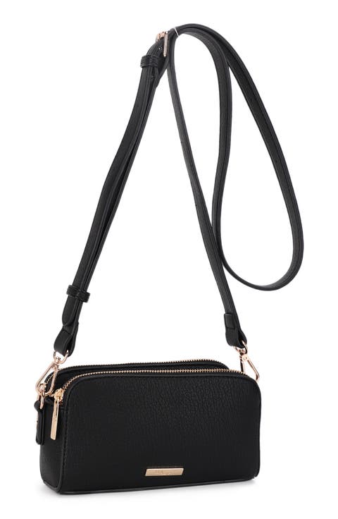 Clara Small Faux Leather Crossbody Bag