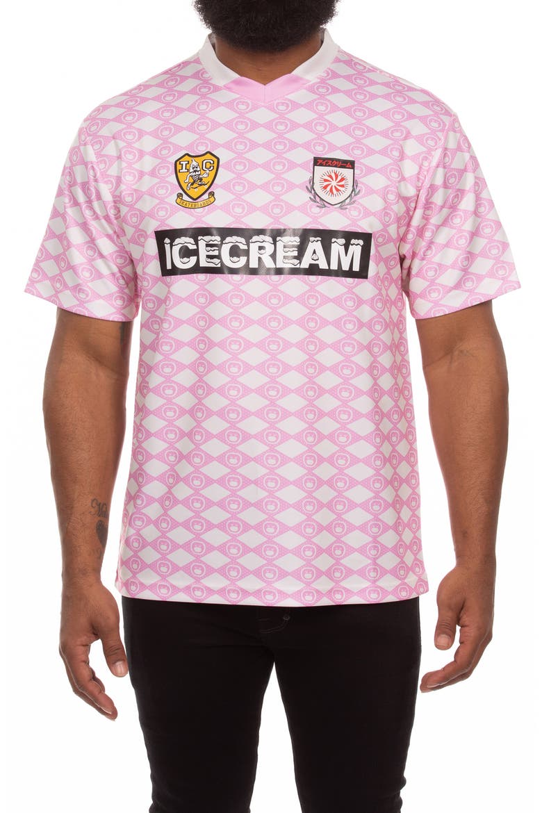 Frappe Short Sleeve Mesh V-Neck Jersey, Main, color, ORCHID