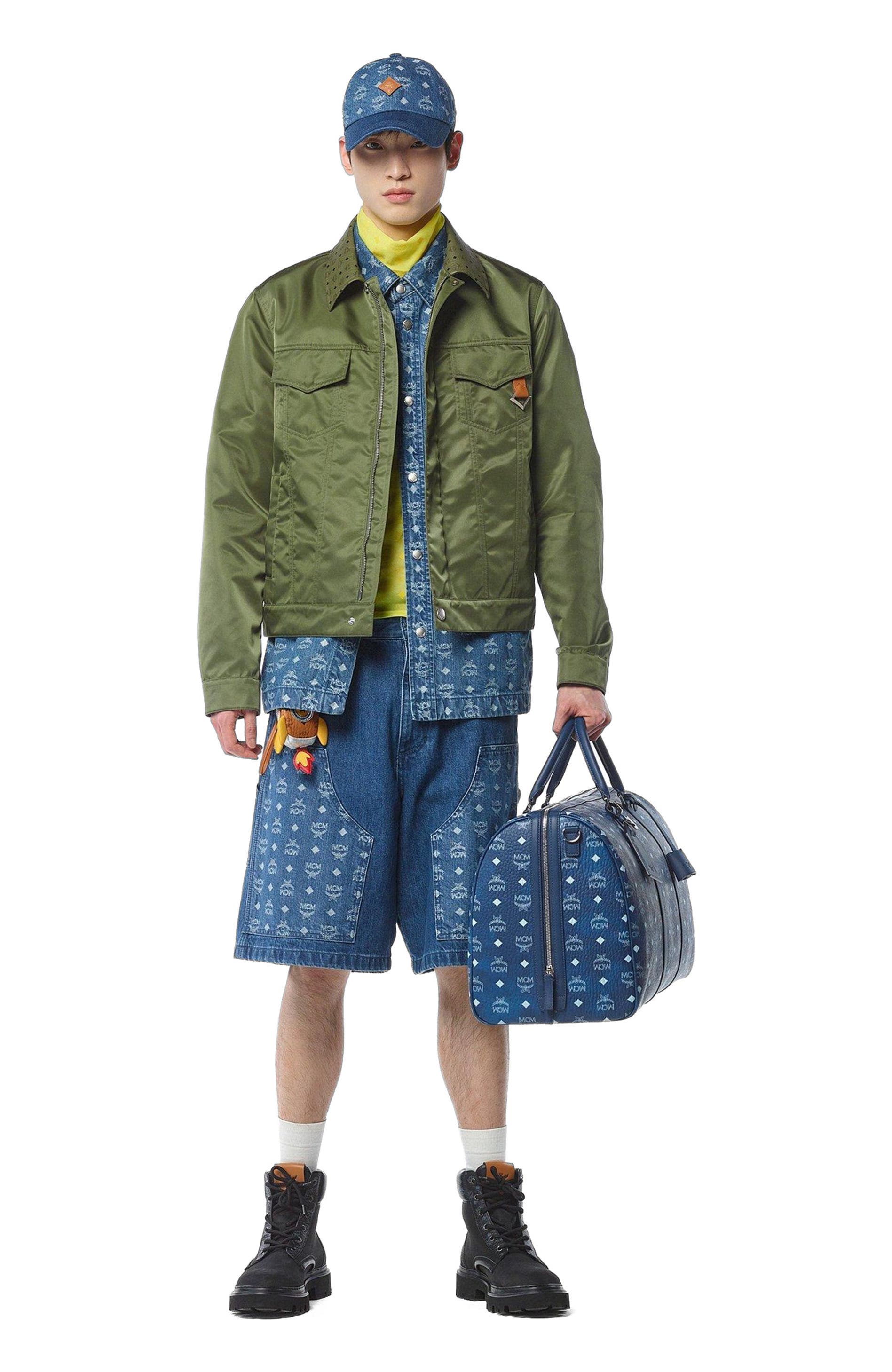 MCM Large Ottomar Weekender Bag in Visetos, Alternate, color, 