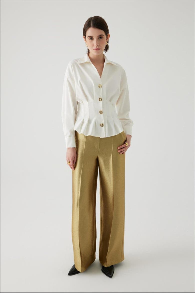 Agustin Cotton Shirt, Alternate, color, BONE