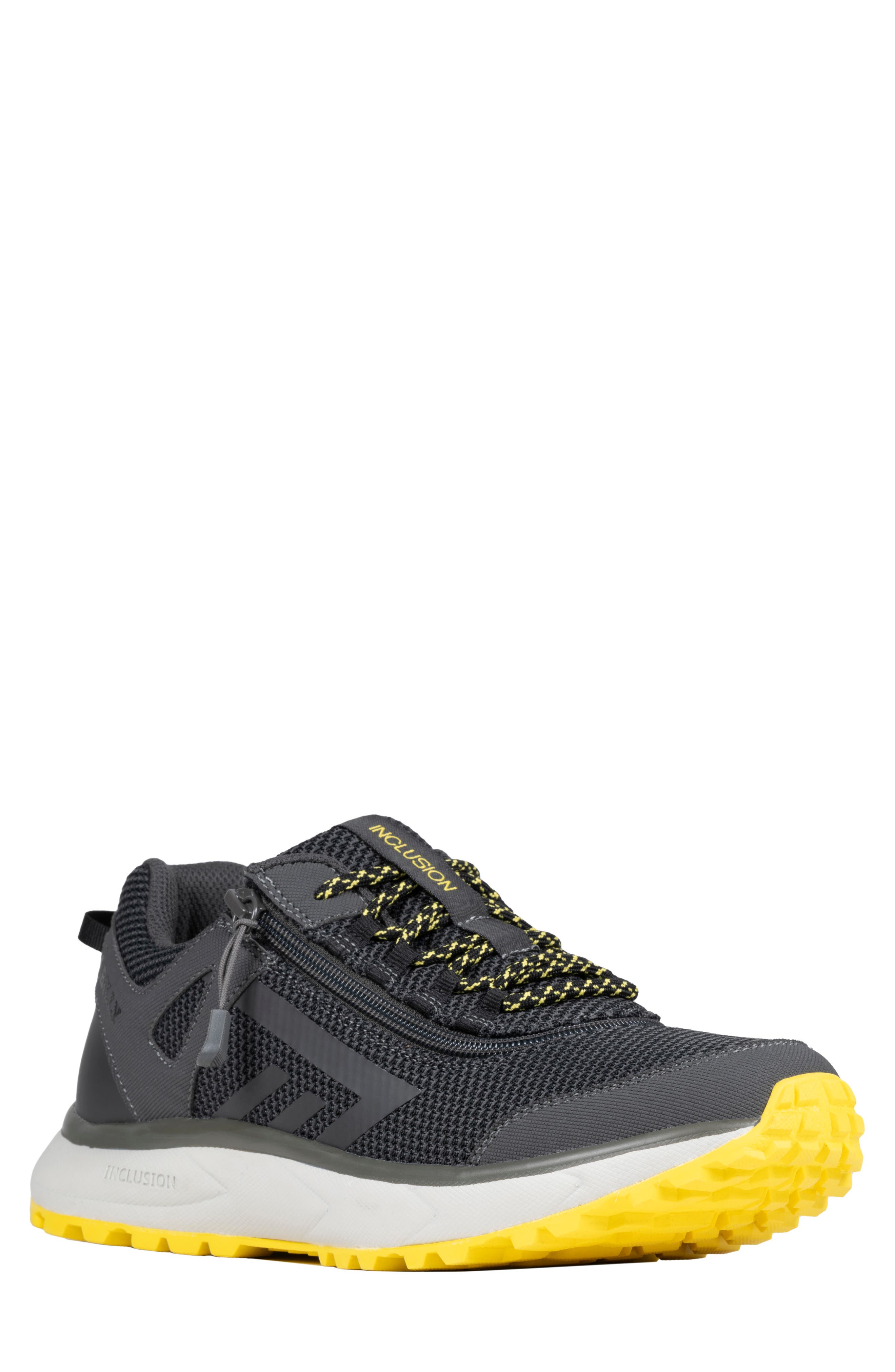 BILLY Footwear Inclusion Trail Sneaker in Charcoal/Yellow 